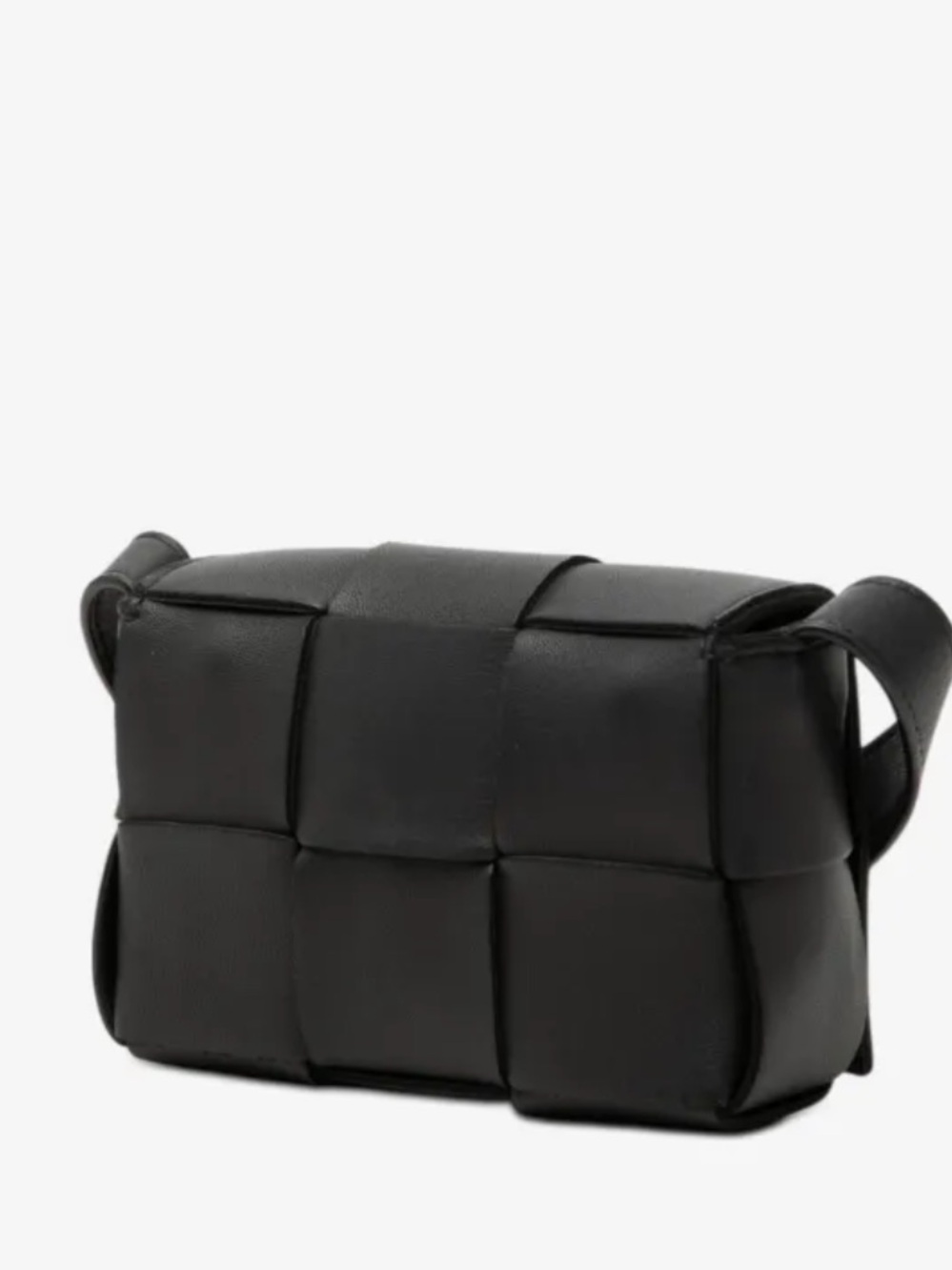 Bottega Veneta mini Nappa bag  Woven Leather Crossbody Bag - Black Bottega Venet
